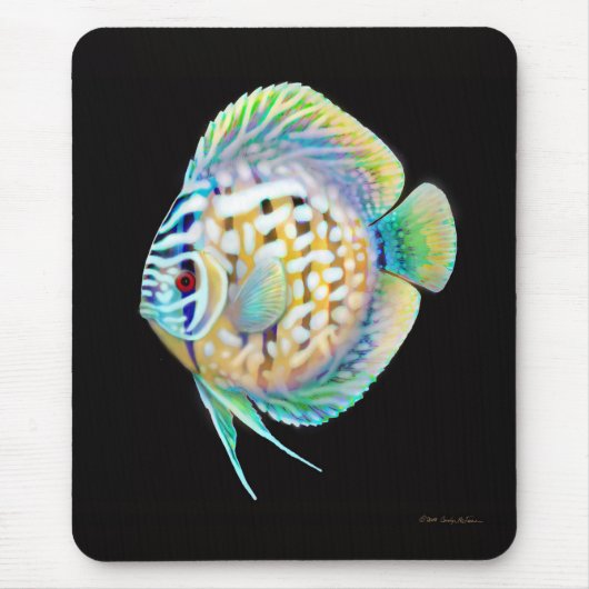 Tapis De Souris Poissons Mousepad d'aquarium de disque (Devant)