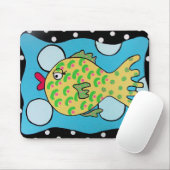Tapis De Souris Poissons Mousepad de bulle (Avec souris)