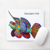 Tapis De Souris Poissons Mousepad de Goby Dragonet de mandarine (Avec souris)