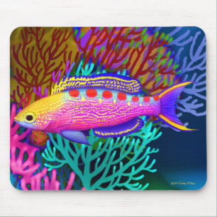 Tapis De Souris Poissons Mousepad de récif d'Anthias repérés pa