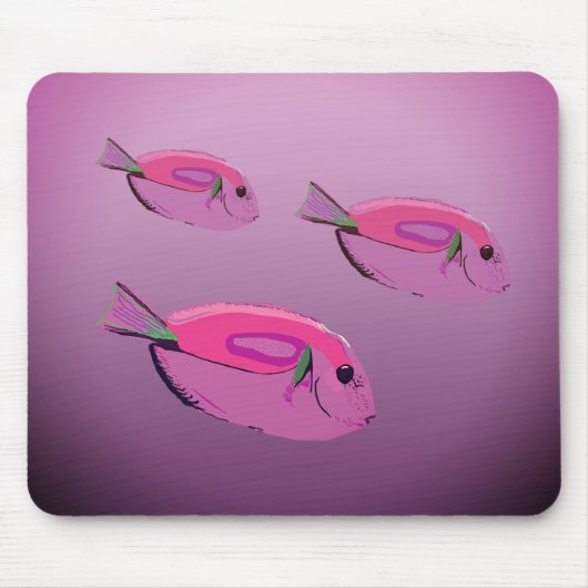 Tapis De Souris Poissons, Poisson Tropical Violet Mousepad (Devant)