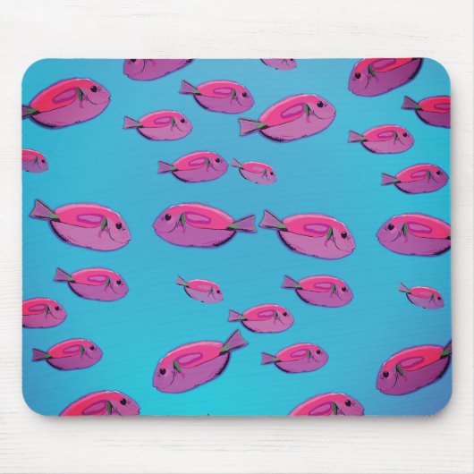 Tapis De Souris Poissons roses Mousepad (Devant)