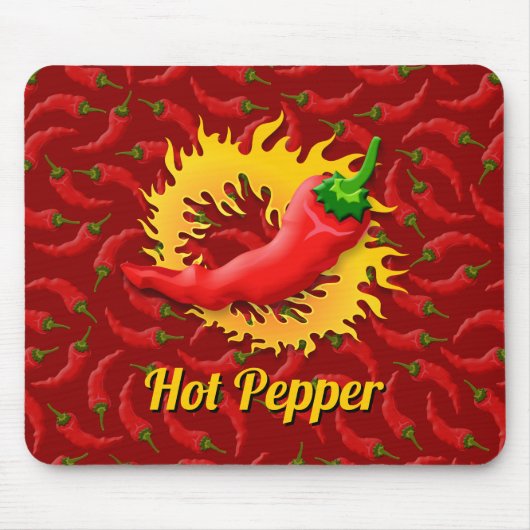 Tapis De Souris Poivre avec Flame Souris Pad (Devant)