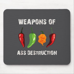 Tapis De Souris Poivron Drôle Chili Tête Faucheuse Aliments Chauds