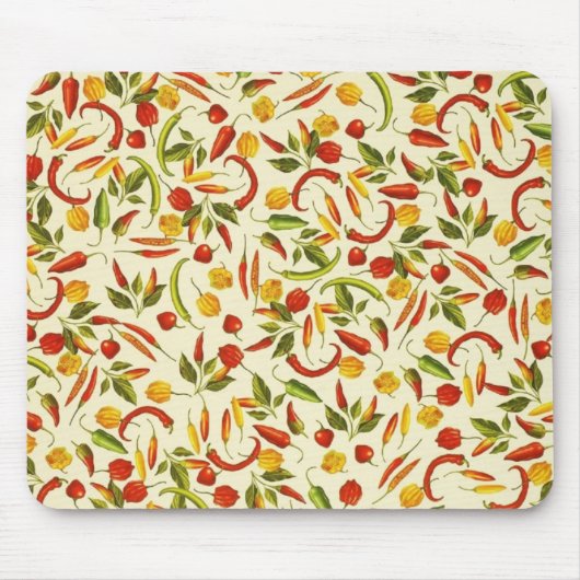 Tapis De Souris Poivrons chili vintages (Devant)