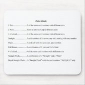 Tapis De Souris Poker Hands (Devant)