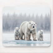 Tapis De Souris Polar Bear Family On an Ice Floe (Devant)