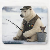 Tapis De Souris Polar Bear Ice Fishing (Devant)