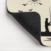 Tapis De Souris Pôle de pêche américain patriotique (Coin)