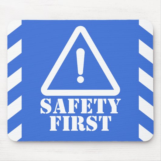 Tapis De Souris Police Blue Safety d'abord (Devant)