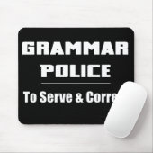 Tapis De Souris Police De Grammaire Pour Servir Et Corriger Mousep (Avec souris)