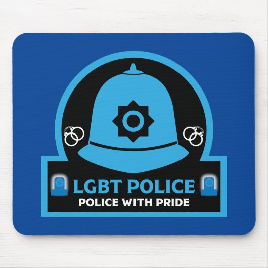 Tapis De Souris Police Gay pride LGBT+ (Devant)