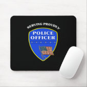 Tapis De Souris Police servant fièrement (Avec souris)