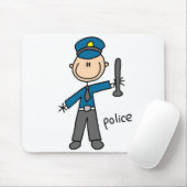 Tapis De Souris Policier Mousepad (Avec souris)