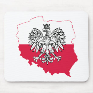 Tapis De Souris Polish Map Flag Mousepad