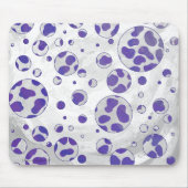 Tapis De Souris Polka blanc et violet dalmate (Devant)