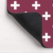 Tapis De Souris Polka blanche croise sur mûrier (Coin)