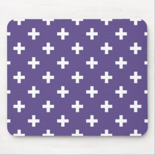 Tapis De Souris Polka blanche croise sur ultra violet