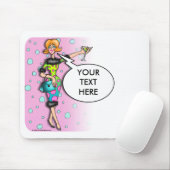 Tapis de souris - Polka Dot Martini Diva (Avec souris)