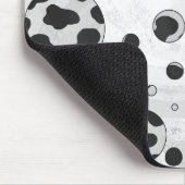 Tapis De Souris Polka en Dalmatie noir et blanc (Coin)