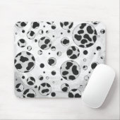 Tapis De Souris Polka en Dalmatie noir et blanc (Avec souris)