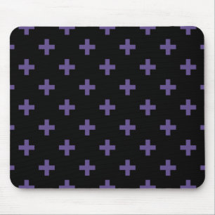Tapis De Souris Polka ultra violet croise sur noir