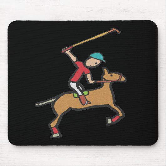 Tapis De Souris Polo Jouer cheval et cavalier (Devant)