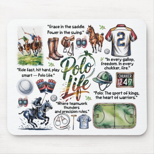 Tapis de souris Polo Life Illustrated (Devant)
