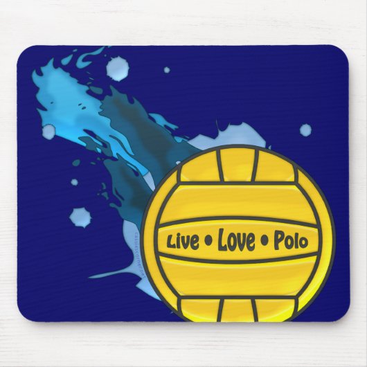 Tapis De Souris Polo vivant d'amour - polo d'eau Mousepad (Devant)