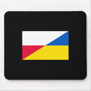 Tapis De Souris Pologne Ukraine Drapeau Soutien Amitié Voisin 1