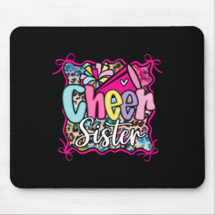 Tapis De Souris Pom-Pom Fille Arc-en-ciel Léopard Coquette Sœur Ch
