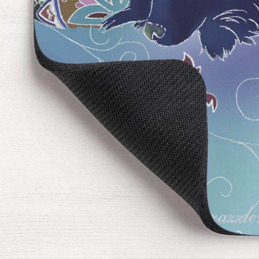 Tapis De Souris Pomeranian de minuit Mousepad (Coin)