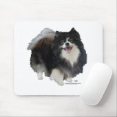 Tapis De Souris Pomeranian noir (Avec souris)