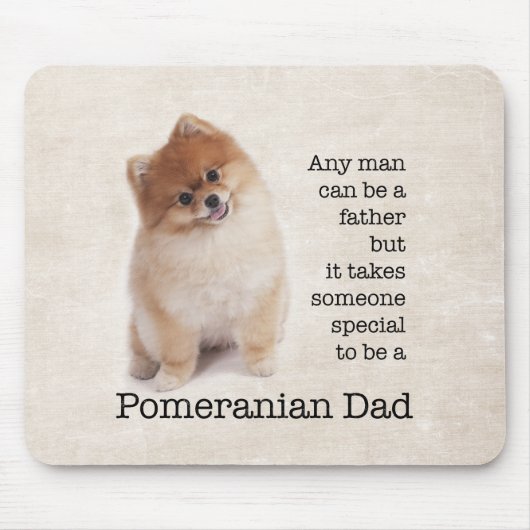 Tapis De Souris Pomeranian Papa Mousepad (Devant)