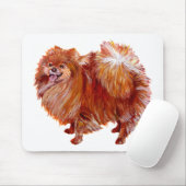 Tapis De Souris Pomeranian rouge (Avec souris)