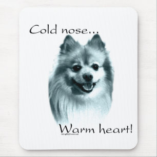 Tapis De Souris Poméranie Froid Nez Chaud Coeur