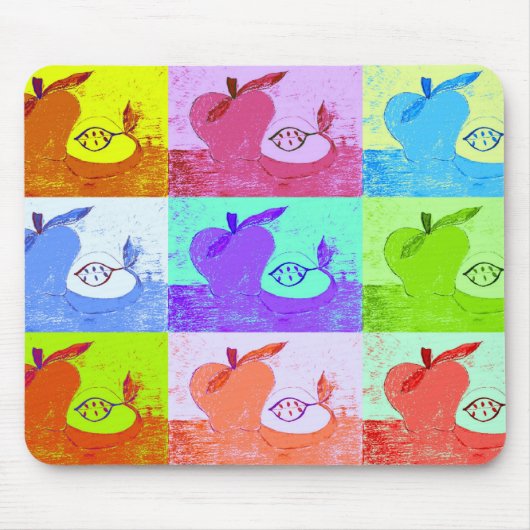Tapis De Souris Pomme Pop Art (Devant)