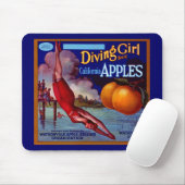 Tapis De Souris Pommes de filles de plongée (Avec souris)