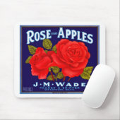 Tapis De Souris Pommes de marque rose (Avec souris)