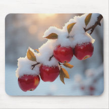 Pommes délicieuses rouges dans la neige