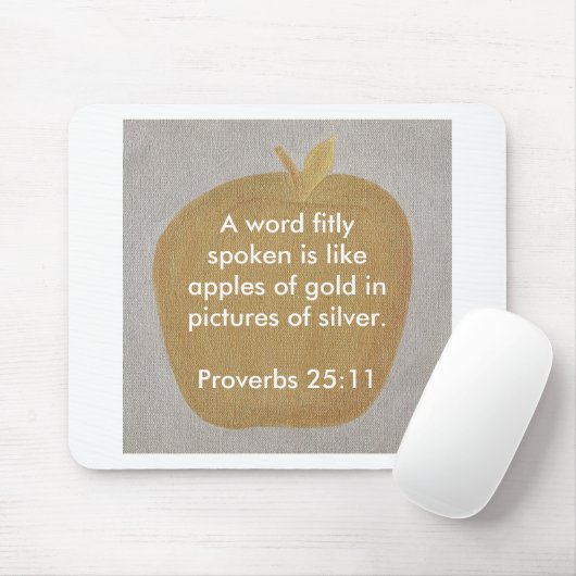 Tapis De Souris Pommes d'or dans les images de l'argent, mousepad (Avec souris)