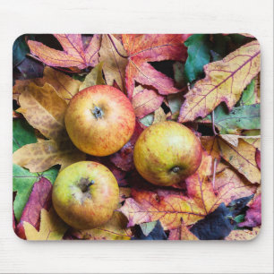 Tapis De Souris Pommes et feuilles d'automne