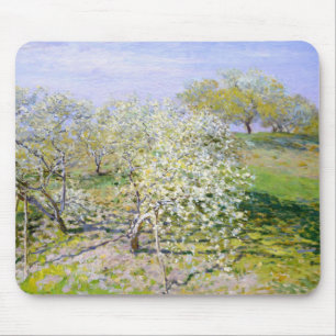 Tapis De Souris Pommiers en fleurs (par Claude Monet)