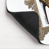 Tapis De Souris Pompe encadrée de stylet de léopard (Coin)