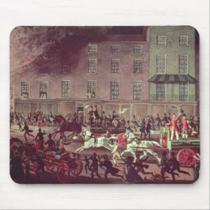 Tapis De Souris Pompes à incendie de Londres, gravées par R.G.