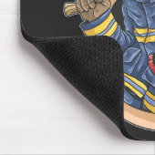 Tapis De Souris Pompier professionnel coloré (Coin)