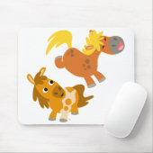 Tapis De Souris Poneys espiègles Mousepad de bande dessinée (Avec souris)