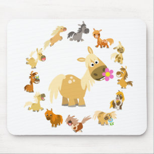 Tapis De Souris Ponies Cartoon mignonnes Mandala Mousepad