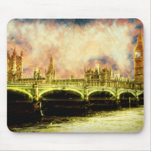 Tapis De Souris Pont Abstrait de Golden Westminster à Londres