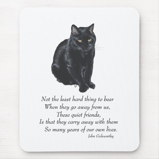 Tapis De Souris Pont arc-en-ciel du chat noir (Devant)